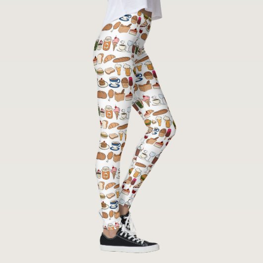 Patroon van allerlei lekkers leggings (Rechts)