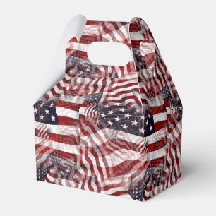 Patroon van Amerikaanse vlag Red White Blue Stripe Bedankdoosjes