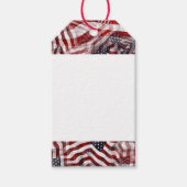Patroon van Amerikaanse vlag Red White Blue Stripe Cadeaulabel (Voorkant)