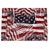 Patroon van Amerikaanse vlag Red White Blue Stripe Groot Cadeauzakje (Voorkant)