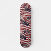 Patroon van Amerikaanse vlag Red White Blue Stripe Persoonlijk Skateboard (Voorkant)