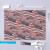 Patroon van Amerikaanse vlag Red White Blue Stripe Tissuepapier (Craft)