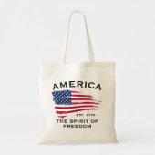 Patroon van Amerikaanse vlag Red White Blue Stripe Tote Bag (Voorkant)