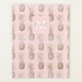 patroon van ananassen met gulden en blozen planner (Voorkant)