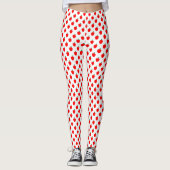 Patroon van appelrood fruit leggings (Voorkant)