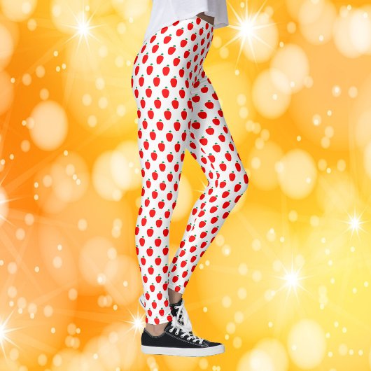 Patroon van appelrood fruit leggings