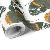 Patroon van atalanta vlinder cadeaupapier (Rol Hoek)