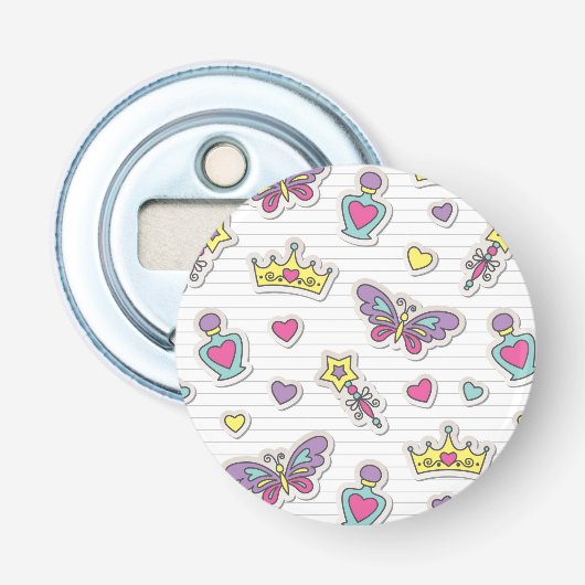 patroon van balletprinses button flesopener (Voorkant)
