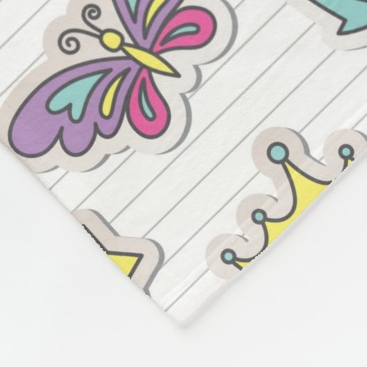 patroon van balletprinses fleece deken (Hoek)