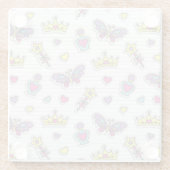 patroon van balletprinses glazen onderzetter (Achterkant)