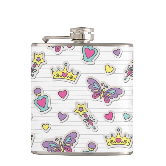 patroon van balletprinses heupfles (Voorkant)