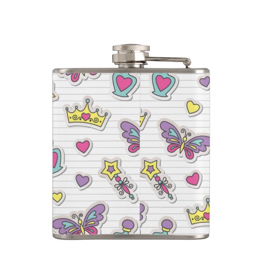 patroon van balletprinses heupfles (Achterkant)