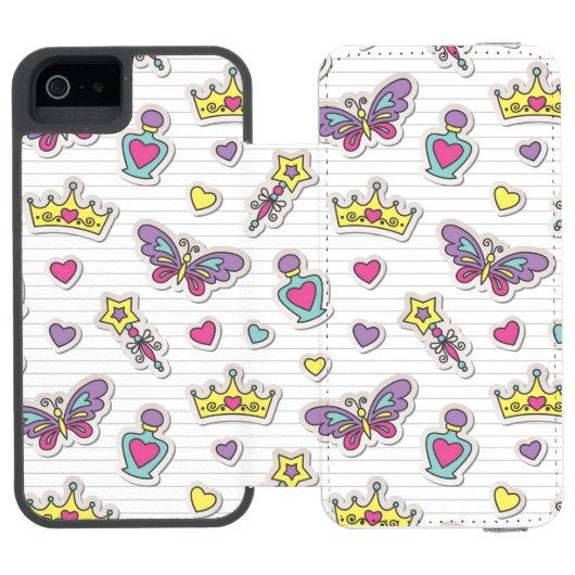 patroon van balletprinses incipio iPhone portemonnee hoesje (Agenda Open)