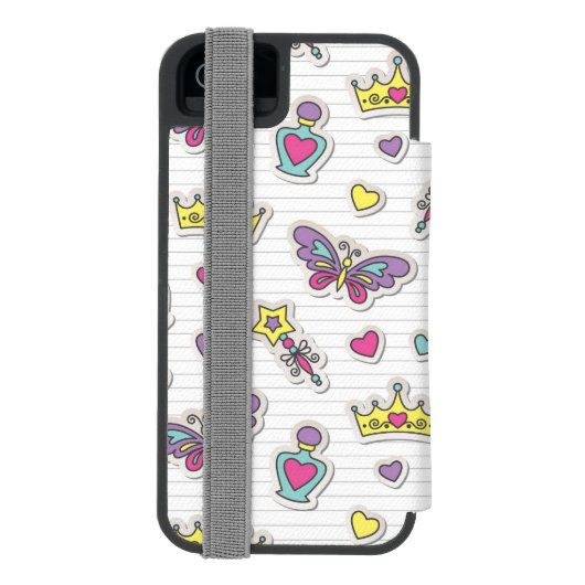 patroon van balletprinses incipio iPhone portemonnee hoesje (Agenda Achterkant)