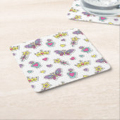 patroon van balletprinses kartonnen onderzetters (Schuin)