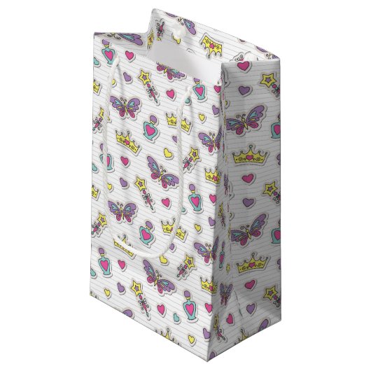 patroon van balletprinses klein cadeauzakje (Voorkant Gekanteld)