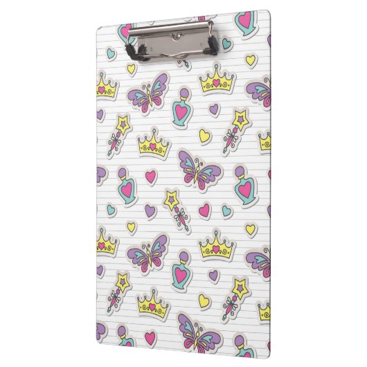 patroon van balletprinses klembord (Links)