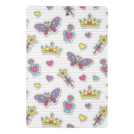 patroon van balletprinses mini klembord (Achterkant)