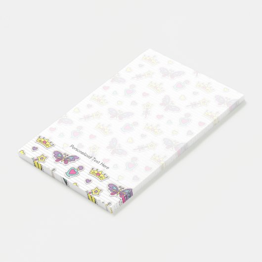 patroon van balletprinses post-it® notes (Schuin)