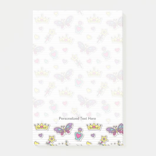 patroon van balletprinses post-it® notes (Voorkant)