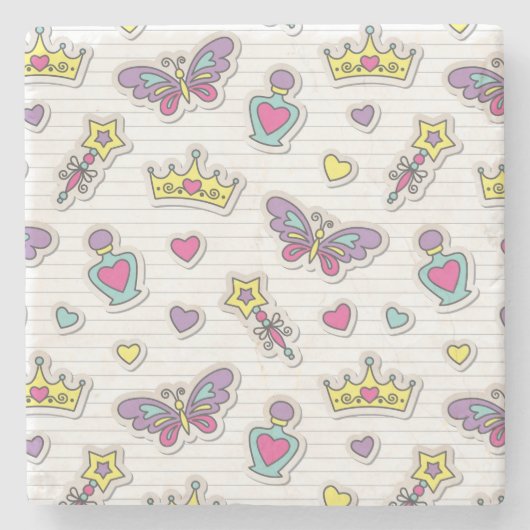 patroon van balletprinses stenen onderzetter (Voorkant)