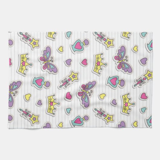 patroon van balletprinses theedoek (Horizontaal)