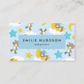 Patroon van Beren, babysitter, dagopvang, kinderop Visitekaartje (Voorkant)