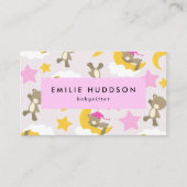 Patroon van Beren, babysitter, dagopvang, kinderop Visitekaartje (Voorkant)