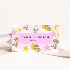 Patroon van Beren, babysitter, dagopvang, kinderop Visitekaartje