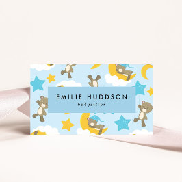 Patroon van Beren, babysitter, dagopvang, kinderop Visitekaartje