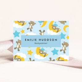 Patroon van Beren, babysitter, dagopvang, kinderop Visitekaartje