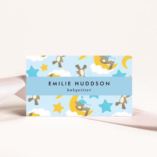 Patroon van Beren, babysitter, dagopvang, kinderop Visitekaartje