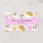 Patroon van Beren, babysitter, dagopvang, kinderop Visitekaartje (Voorkant)