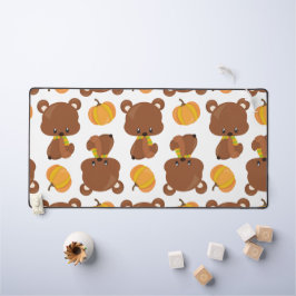 Patroon van Beren, luiers, Herfst, pompoenen Bureaumat