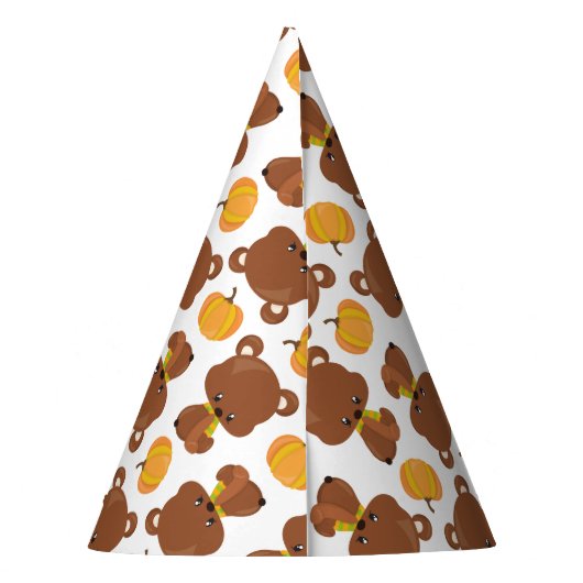 Patroon van Beren, luiers, Herfst, pompoenen Feesthoedjes (Achterkant)