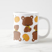 Patroon van Beren, luiers, Herfst, pompoenen Grote Koffiekop (Rechts)