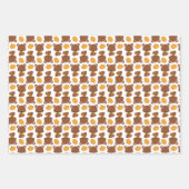 Patroon van Beren, luiers, Herfst, pompoenen Inpakpapier Vel (Voorkant 3)
