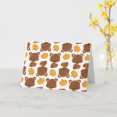 Patroon van Beren, luiers, Herfst, pompoenen Kaart (Gele Bloem)