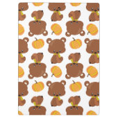 Patroon van Beren, luiers, Herfst, pompoenen Klembord (Achterkant)