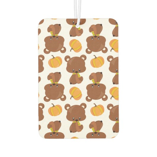 Patroon van Beren, luiers, Herfst, pompoenen Luchtverfrisser (Achterkant)