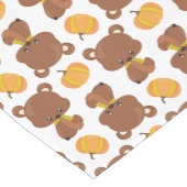 Patroon van Beren, luiers, Herfst, pompoenen Medium Tafelloper (Hoek)