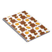 Patroon van Beren, luiers, Herfst, pompoenen Notitieboek (Rechterzijde)