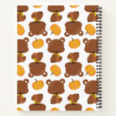 Patroon van Beren, luiers, Herfst, pompoenen Notitieboek (Achterkant)