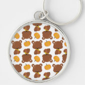 Patroon van Beren, luiers, Herfst, pompoenen Sleutelhanger (Voorkant)