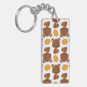 Patroon van Beren, luiers, Herfst, pompoenen Sleutelhanger (Voorkant Links)