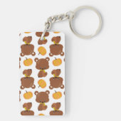 Patroon van Beren, luiers, Herfst, pompoenen Sleutelhanger (achterkant)