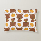 Patroon van beren, Mooie beren, Herfst, Pompoenen Accent Kussen (Achterkant)