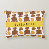 Patroon van Beren, schattige Beren, pompoen, Jouw Accent Kussen (Voorkant)