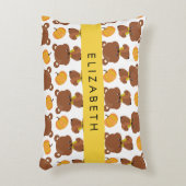 Patroon van Beren, schattige Beren, pompoen, Jouw Accent Kussen (Voorkant(Verticaal))