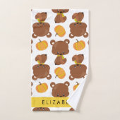 Patroon van Beren, schattige Beren, pompoen, Jouw Bad Handdoek (Handdoek)